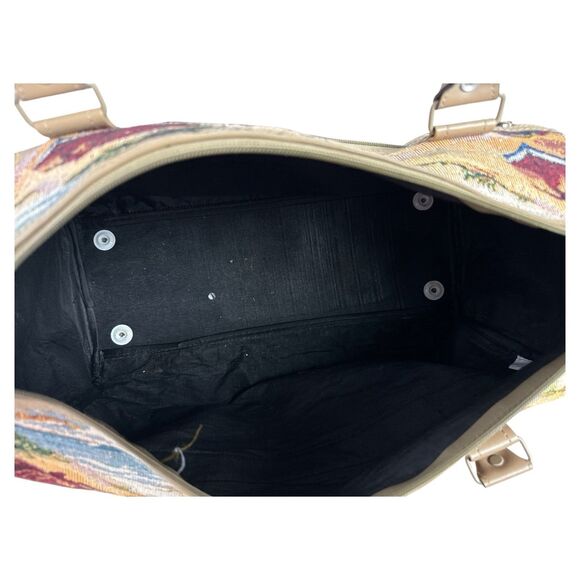 Vintage Pioneer Express Tapestry Beach Scene Carry-On Bag Duffle Weekender Trave - Picture 4 of 10